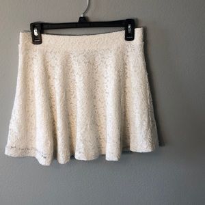 White lace skirt
